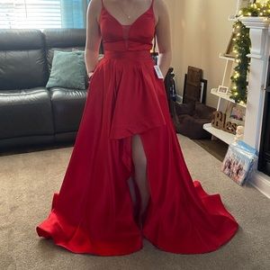Red formal dress